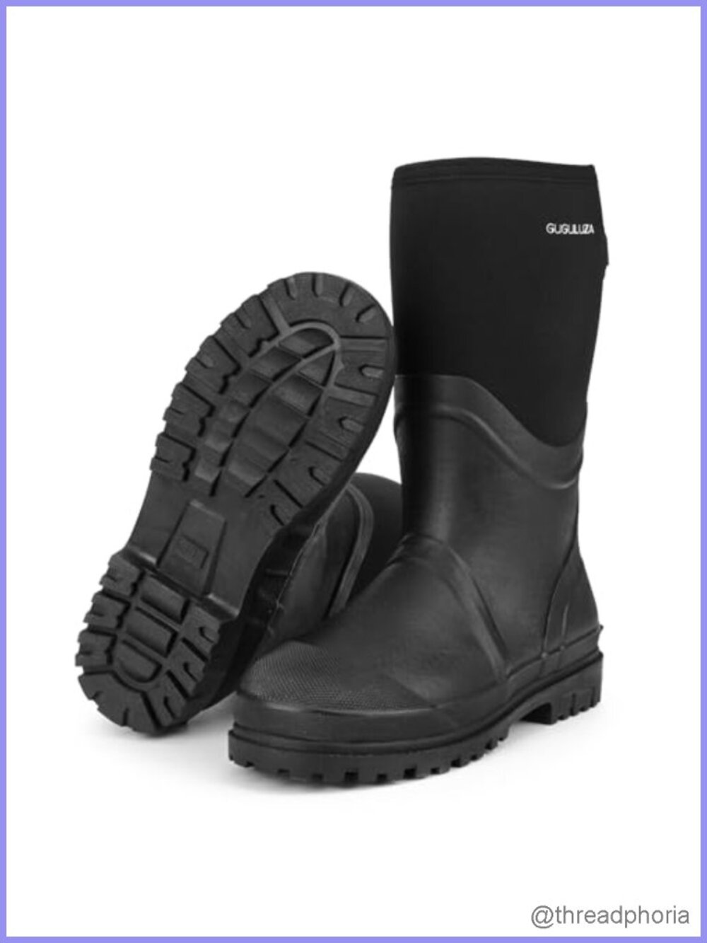 Men's Waterproof Rubber Neoprene Insulated Hunting Rain Boots Knee High